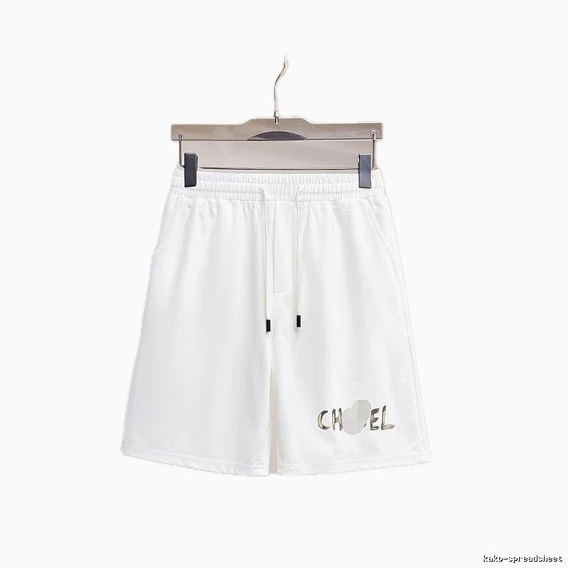 Chanel Printed Casual Style White Sports Shorts