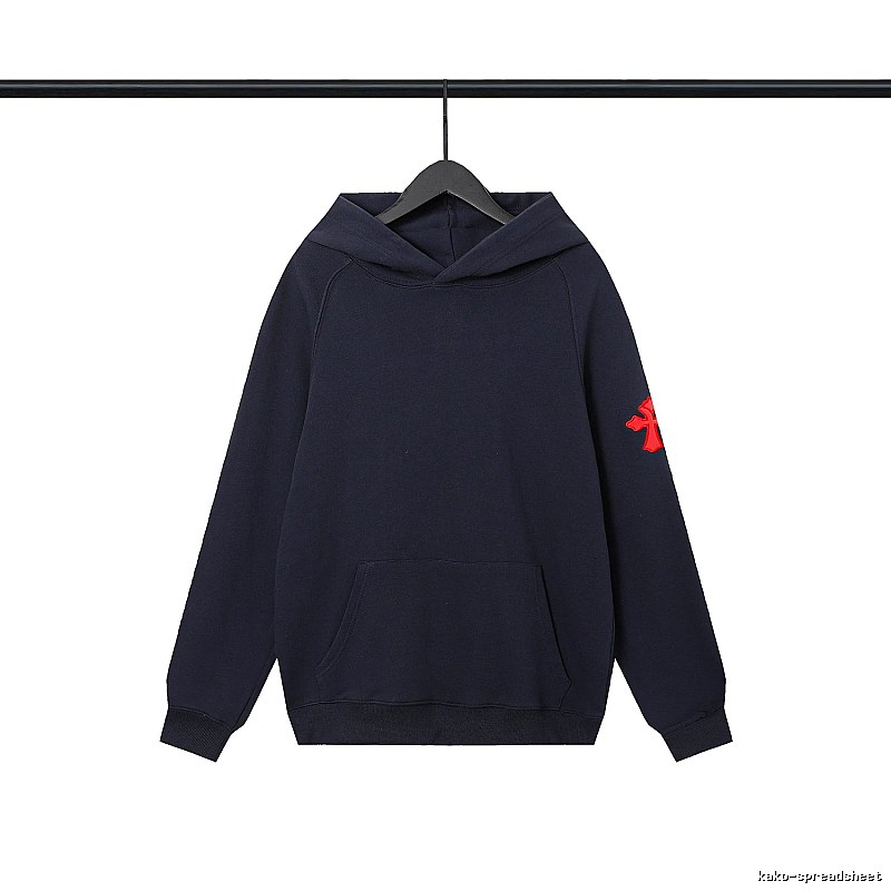 Chrome Hearts 2089-83 Navy Cross Graphic Hoodie Sport Casual