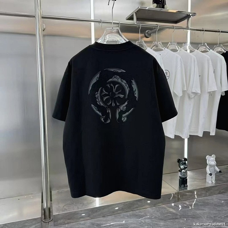 Chrome Hearts Circular Relief Street Style Black Short-sleeve T-shirt