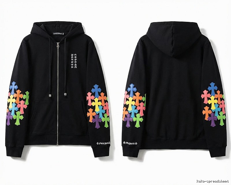 Chrome Hearts Colorful Cross Style Black Sweatshirt