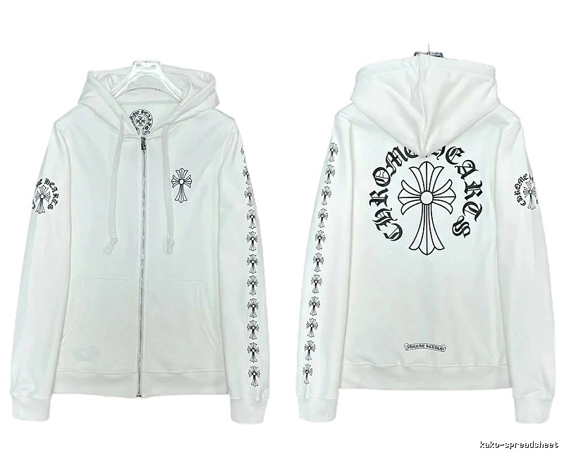 Chrome Hearts Cross Cool Style White Hoodie
