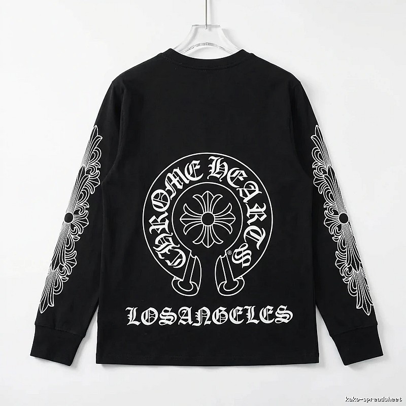 Chrome Hearts Cross Flower Dark Style Black Long Sleeve