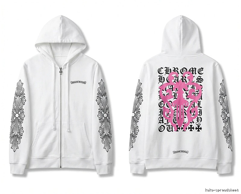 Chrome Hearts Cross Flower Trendy and Cool Style White Sweatshirt