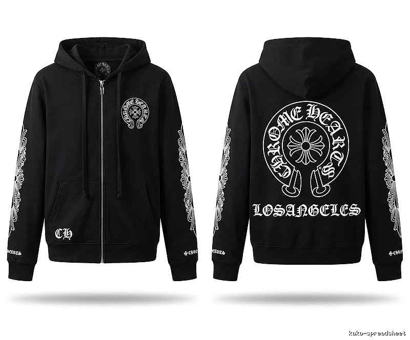 Chrome Hearts dark style black cardigan