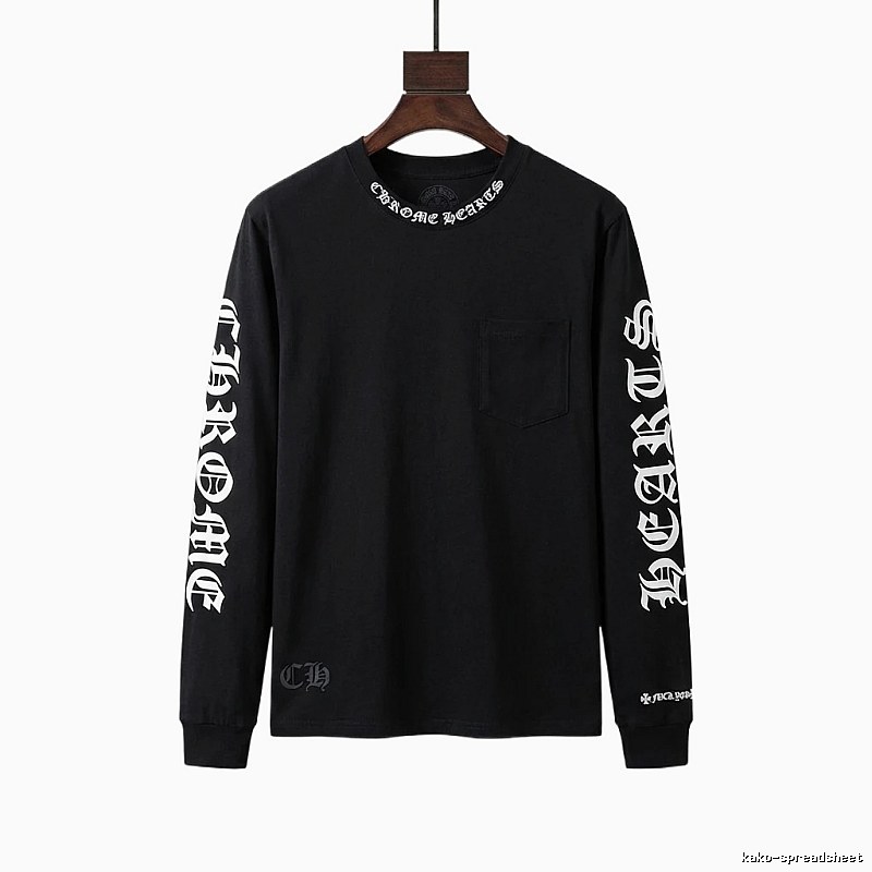 Chrome Hearts Dark Style Long-sleeved Black T-shirt