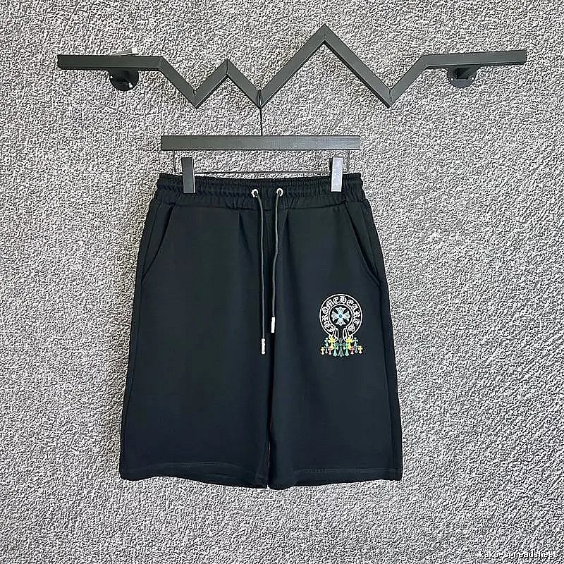 Chrome Hearts Embroidered Trendy Brand Black Shorts