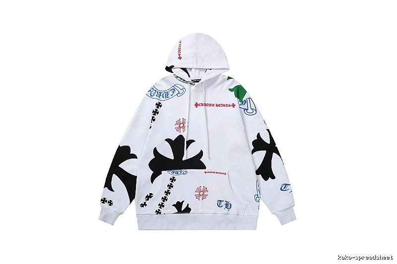 Chrome Hearts Gift Ready Cross graphic hoodie Black Blue Cross with Fresh Pattern