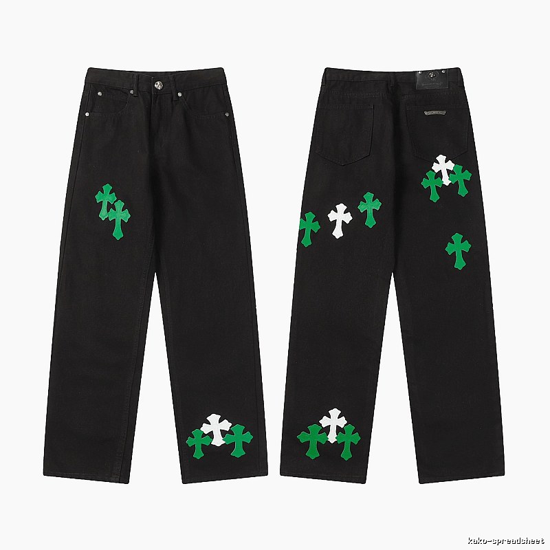 Chrome Hearts Gift Ready Graphic jeans Light Denim Jeans with Fresh Pattern