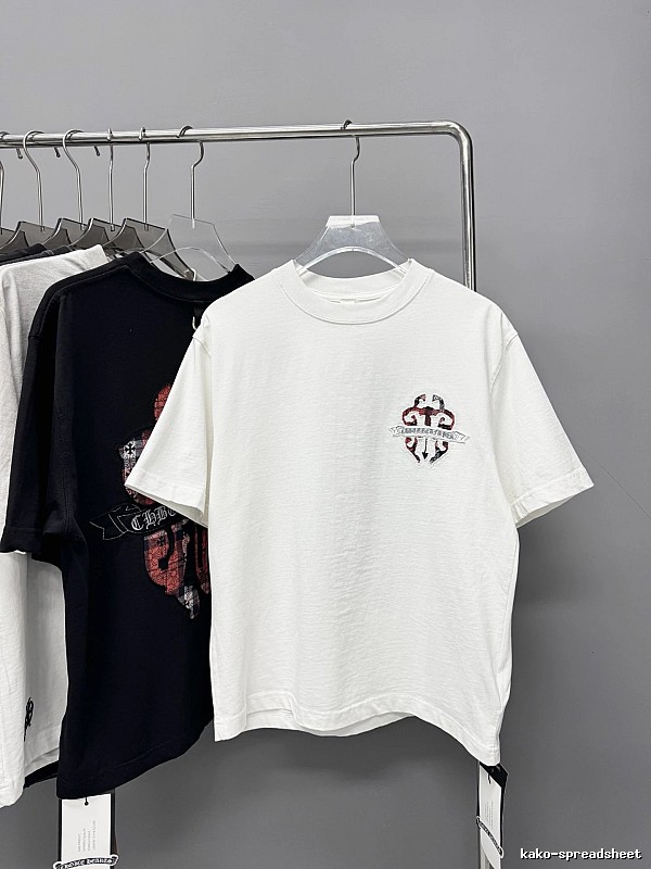 Chrome Hearts Patchwork Cross Street Style White T-Shirt