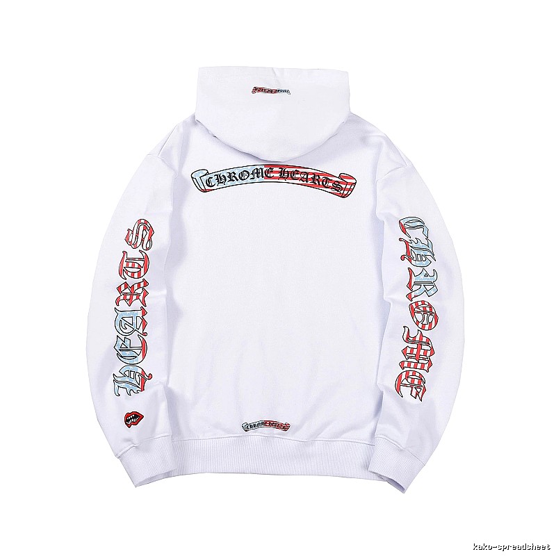 Chrome Hearts Premium Style Cross graphic hoodie Black Blue Cross for Resort Outfits
