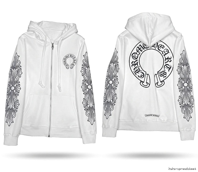 Chrome Hearts Printed Trendy and Cool Style White Hoodie