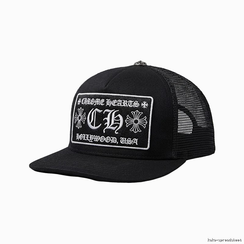Chrome Hearts retro-style black cap
