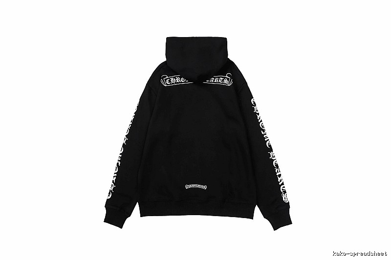 Chrome Hearts Statement Cross graphic hoodie Black Blue Cross for Outdoor Plans