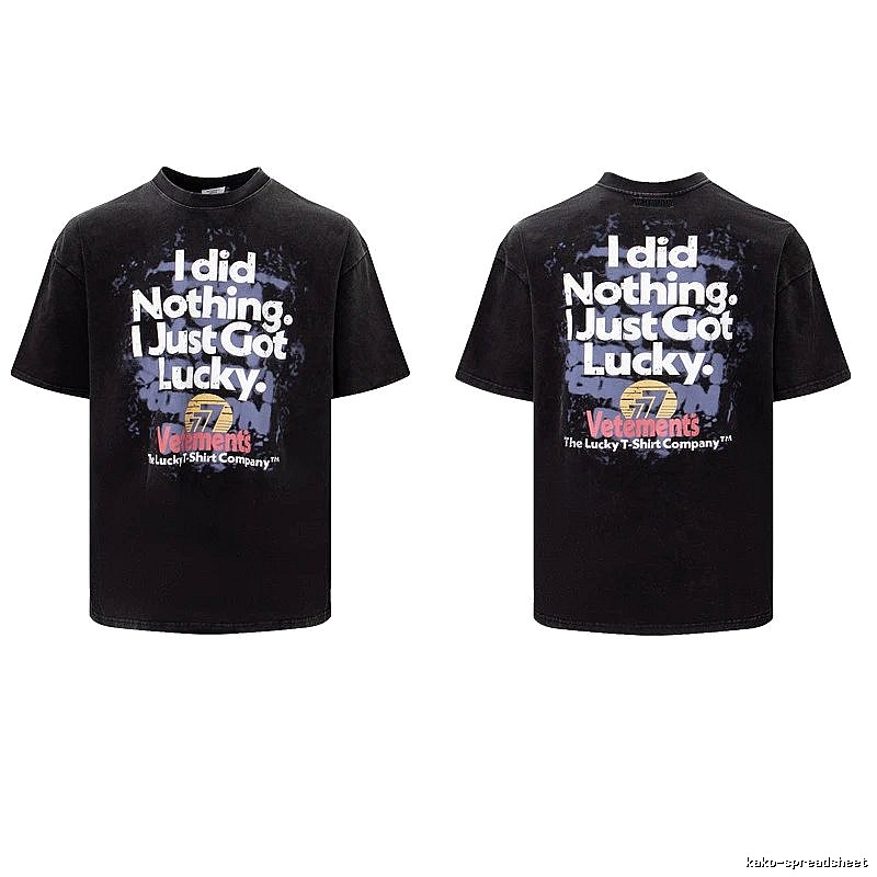 Classic Statement graphic T-shirt Black Colorful Lucky for Daily Styling
