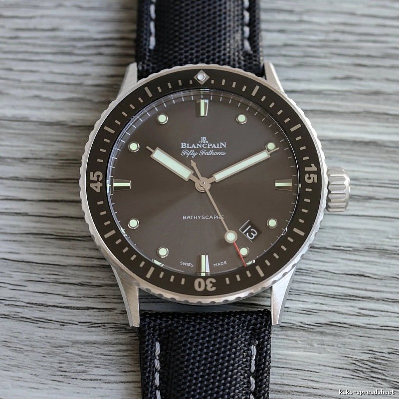 Collector Black And Silver Blancpain Fifty Fathoms Dive Watch