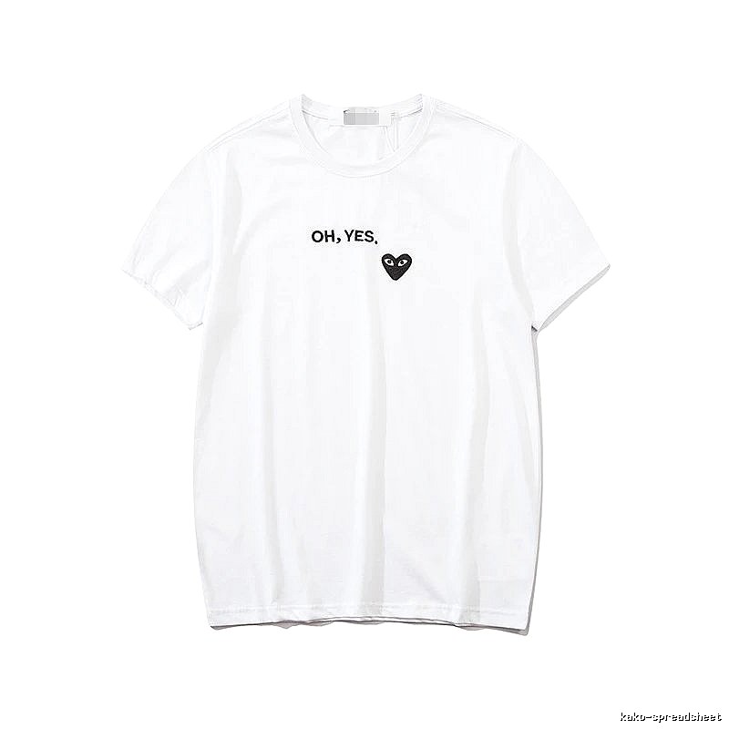 Comme des Garcons PLAY 2021-87 White Style 2187 Heart Logo T-Shirt Statement Graphic