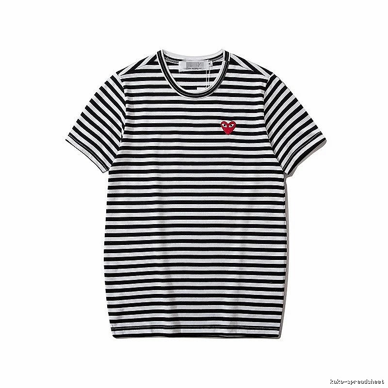 Comme des Garcons PLAY 2021-94 Black Style 2194 Heart Logo T-Shirt Fan Wear