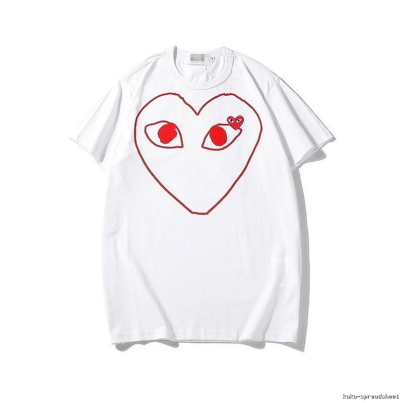 Comme des Garcons PLAY 2023-13 Red Style 2313 Heart Logo T-Shirt Minimal Look