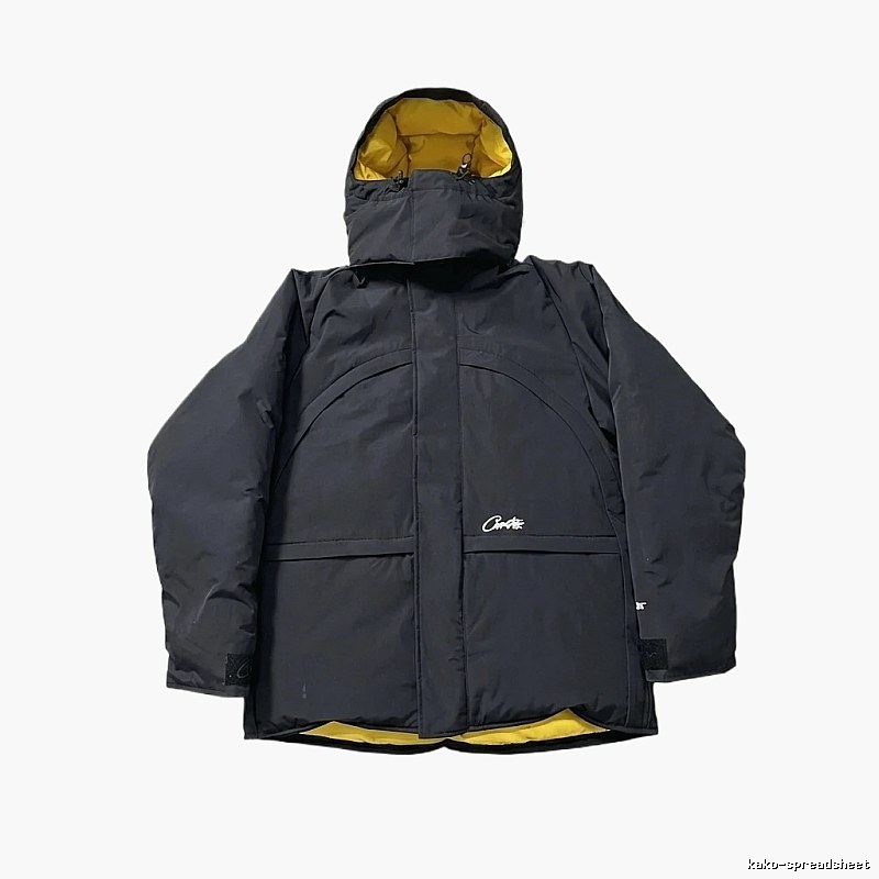 Corteiz Black Functional Style Cotton-padded Jacket