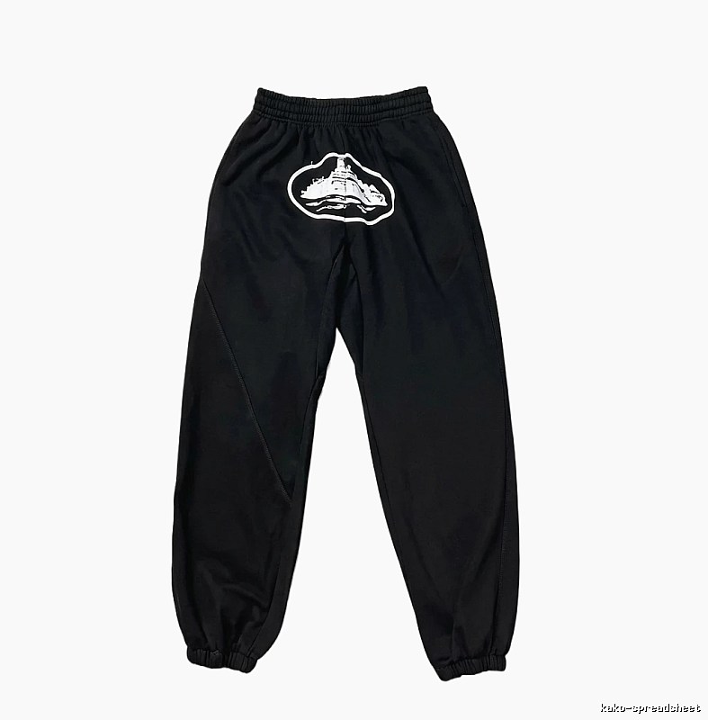 Corteiz Printed Casual Black Pants