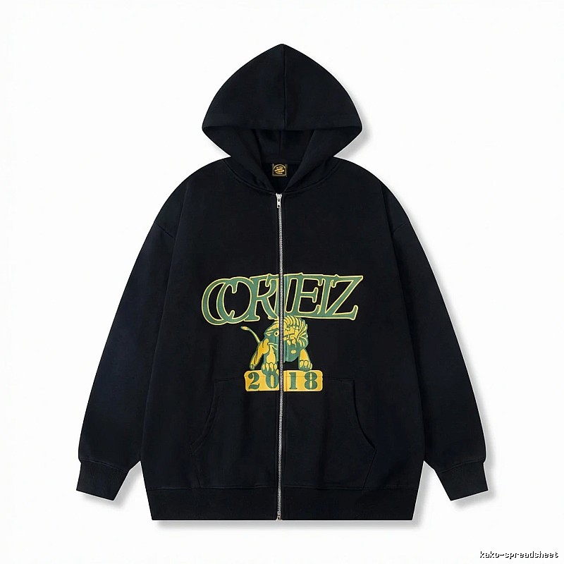 Corteiz Printed Trendy and Cool Black Sweatshirt