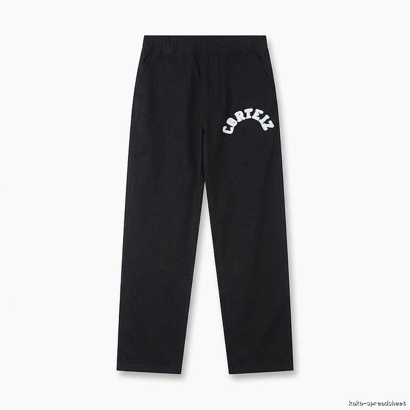 Corteiz retro-style black trousers