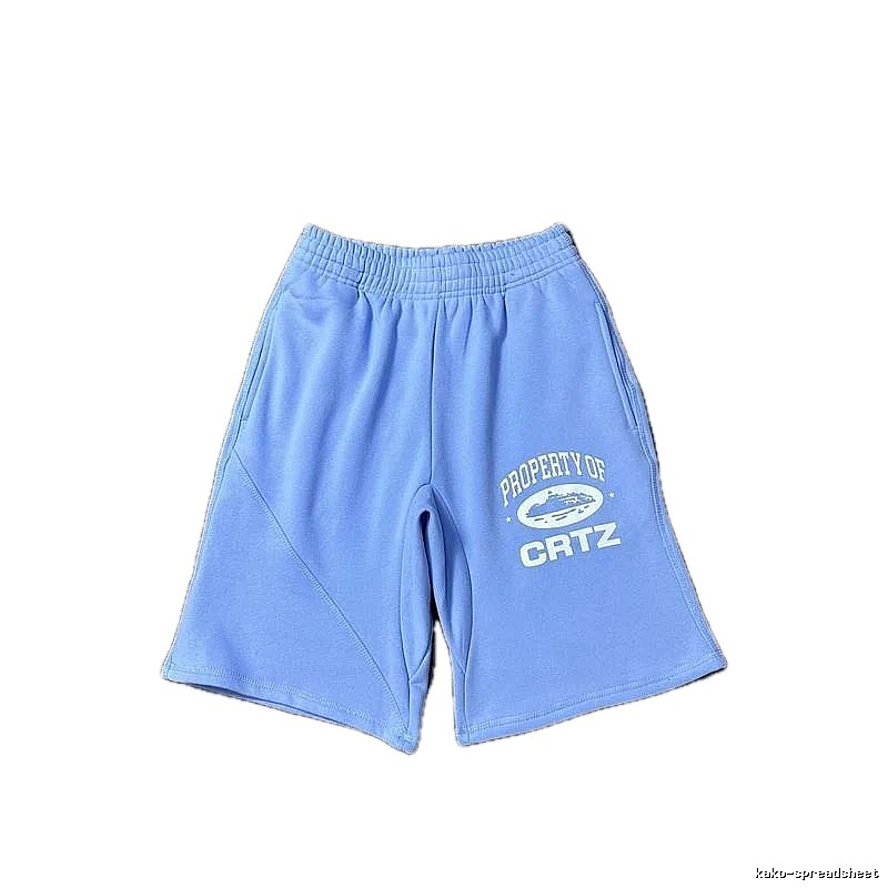 Corteiz sporty light blue shorts