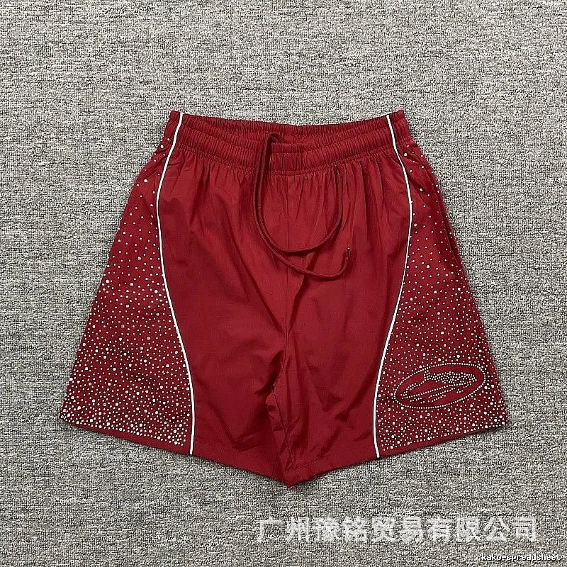 Corteiz Starry Street Style Burgundy Shorts