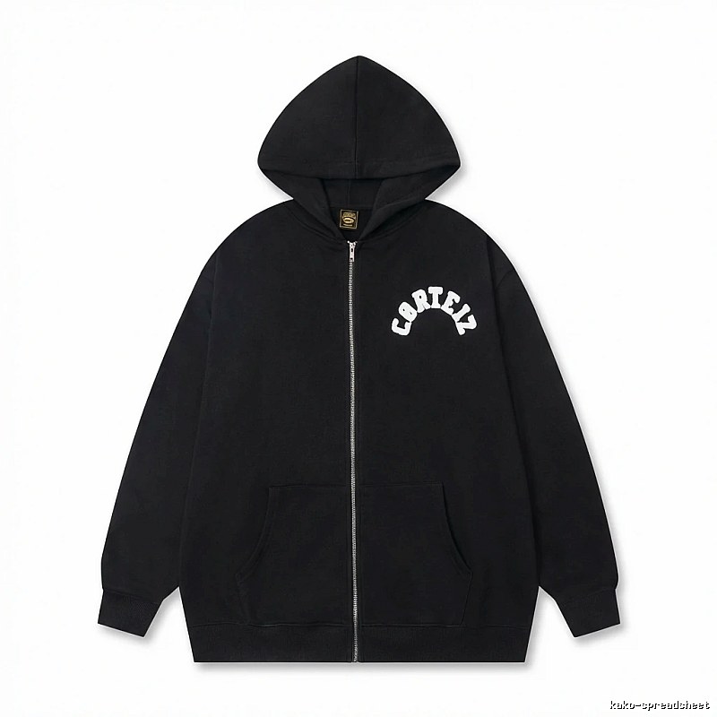 Corteiz street-style black hoodie