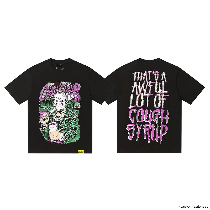 COUGH SYRUP Jason Dark Style Black Short Sleeve T-shirt