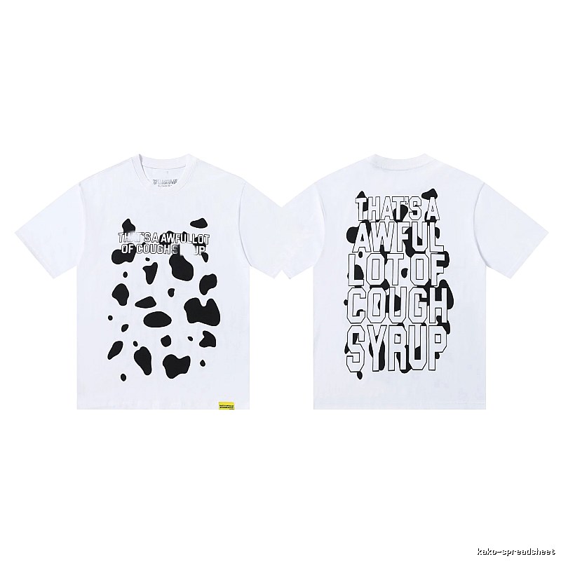 COUGH SYRUP Print Street Style White T-Shirt