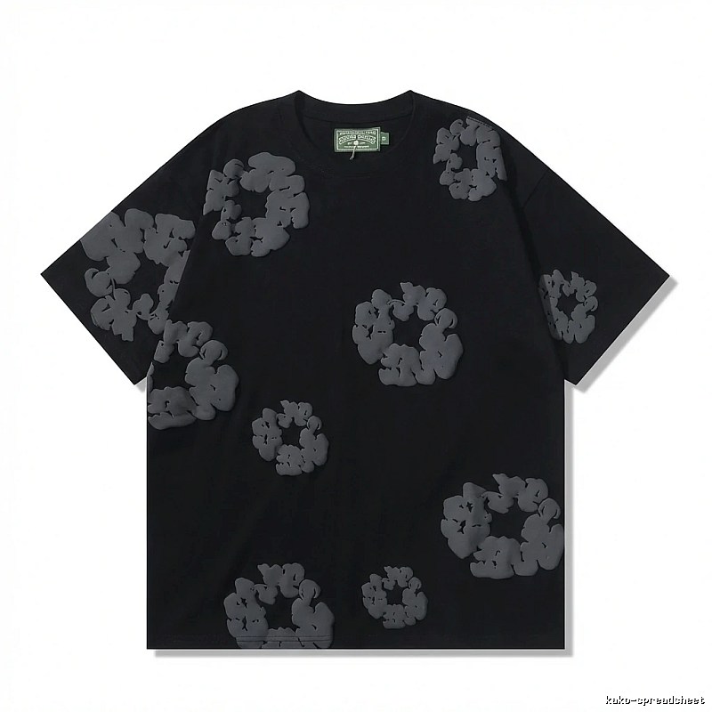 DENIM TEARS Dark Style Black Short-Sleeve