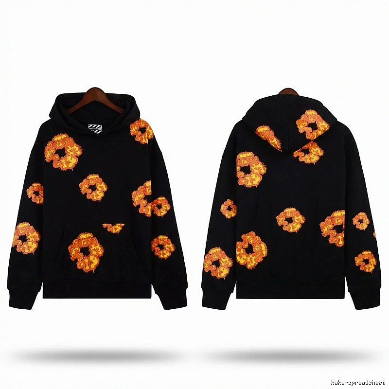 DENIM TEARS Flame Wind Black Sweatshirt