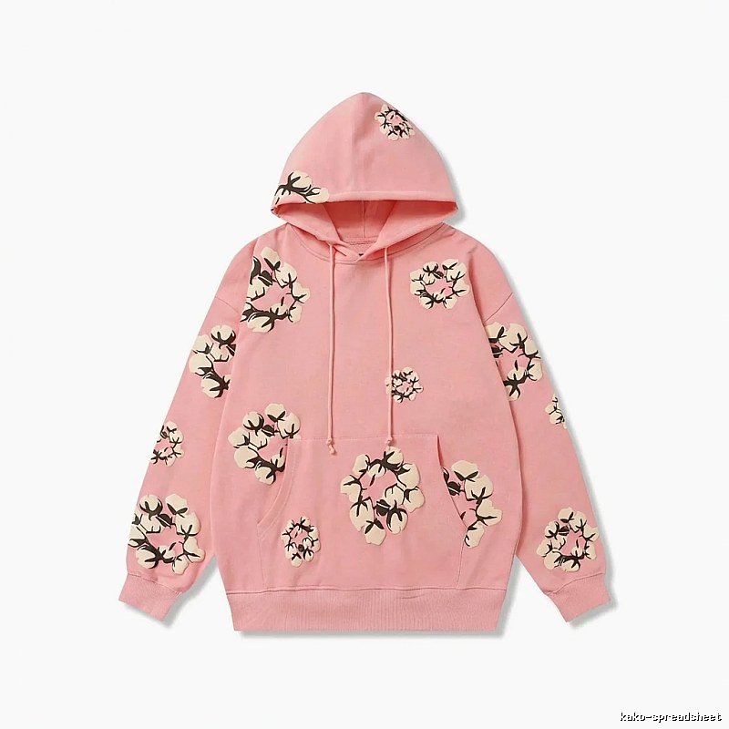DENIM TEARS Floral Print Pink Hoodie