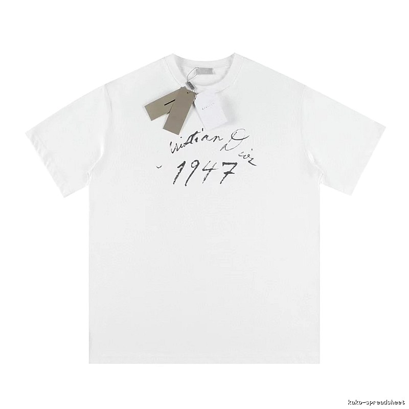 Dior 1947 Collection Minimalist Style White T-Shirt