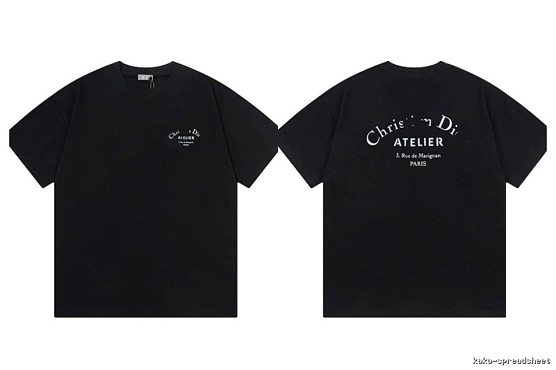 Dior Atelier Minimalist Style Black Short-sleeve T-shirt