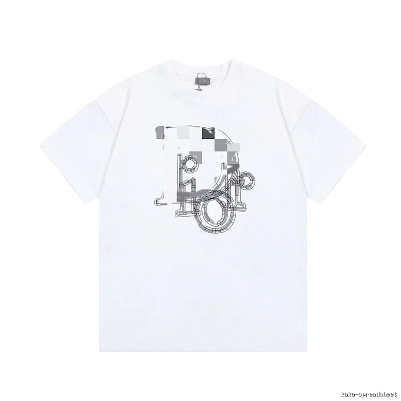 Dior Carriage Collection Minimalist Style White Short-sleeve T-shirt
