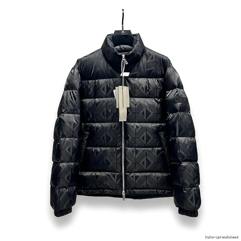 Dior diamond - checkered black down jacket
