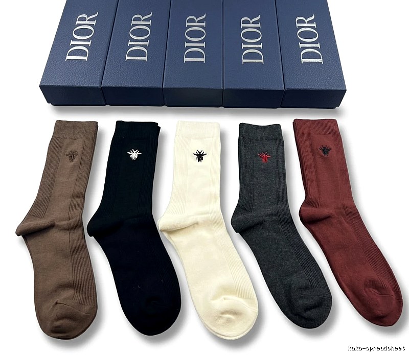 Dior embroidered fashion socks