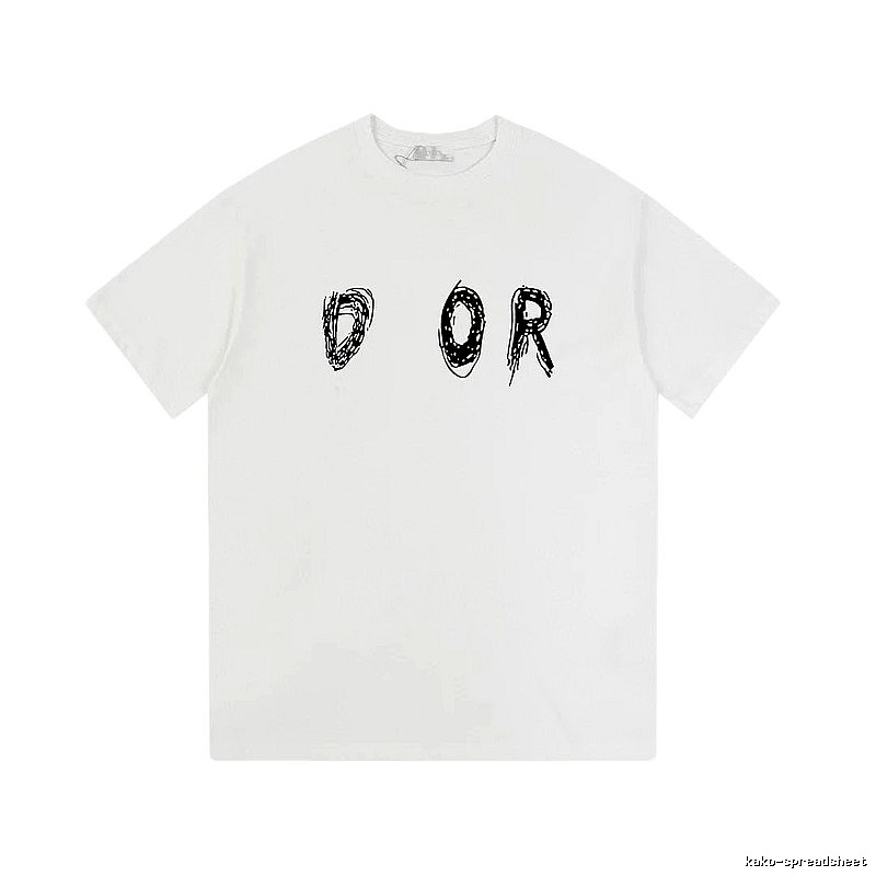 Dior Graffiti Collection Trendy Cool Style White T-Shirt