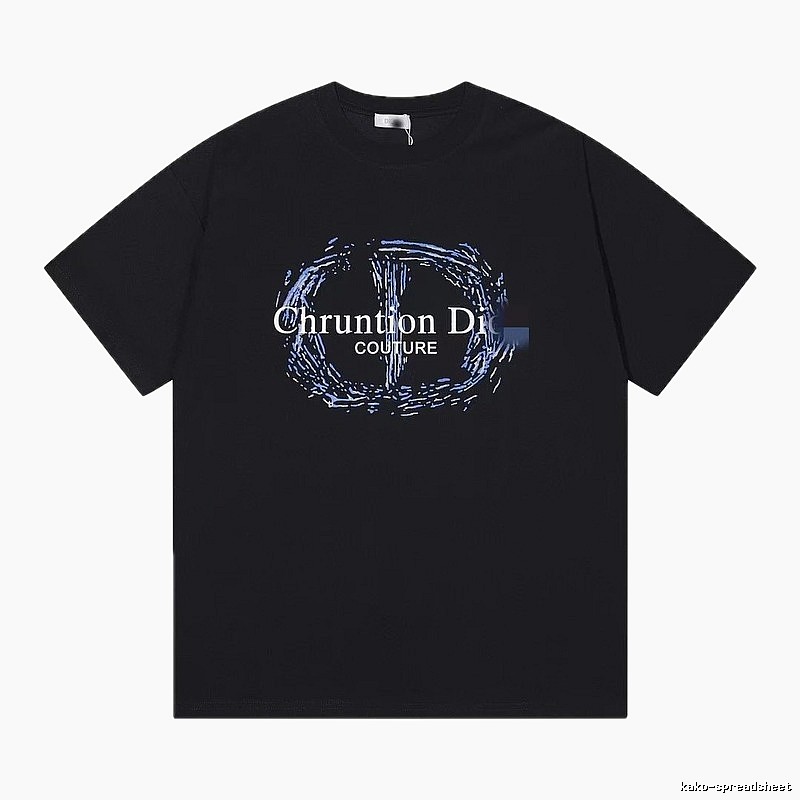 Dior Haute Couture Graffiti-style Black Short-sleeve T-shirt