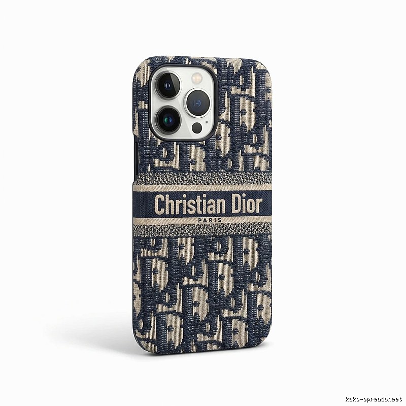 Dior Monogram Dark Blue Phone Case