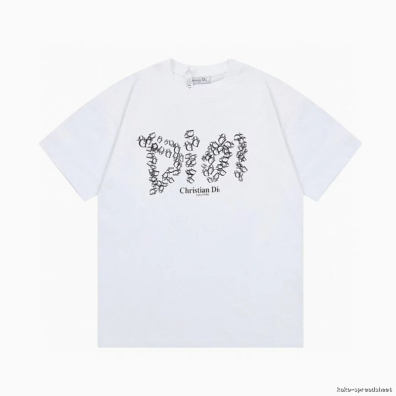 Dior Monogram Light Luxury Style White Short-sleeve T-Shirt