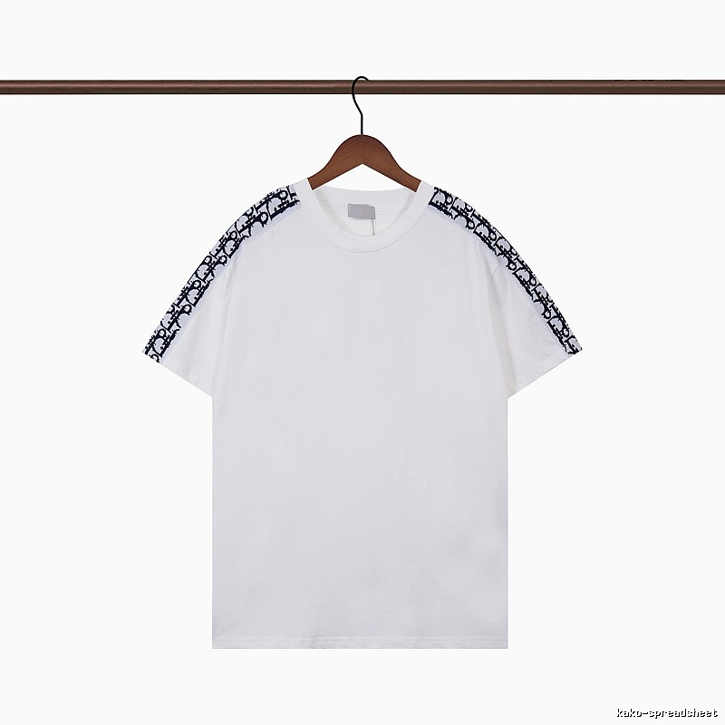 Dior Monogram Logo Tape Casual White T-Shirt