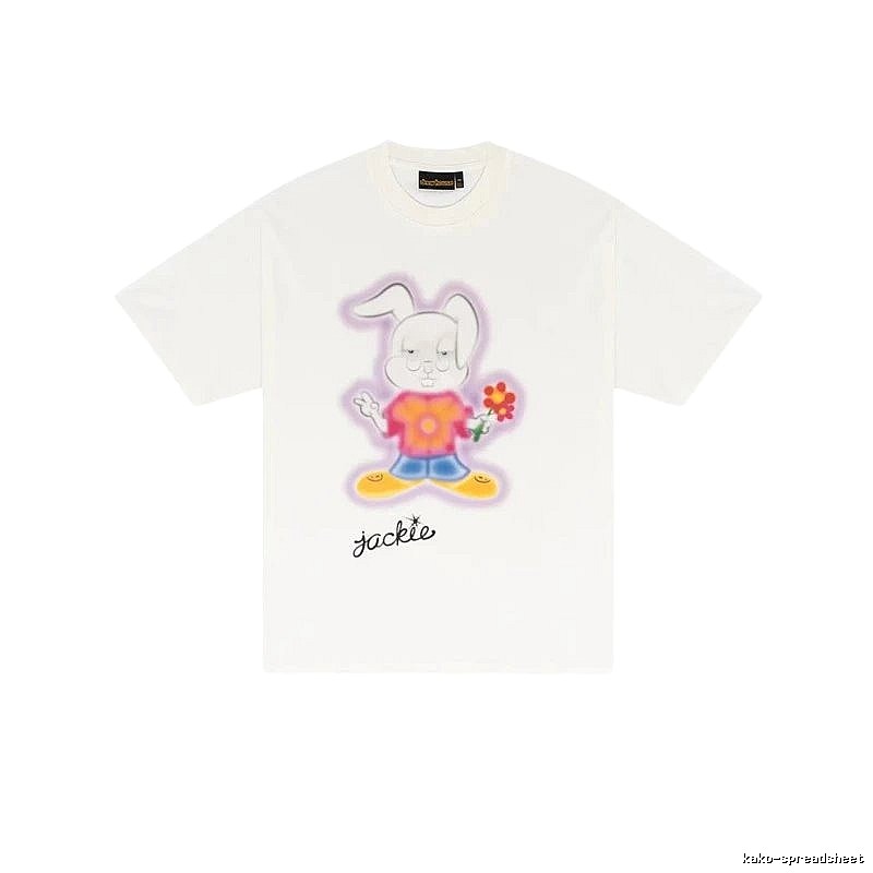 DREW Cartoon Rabbit Street Style Off-white T-shirt