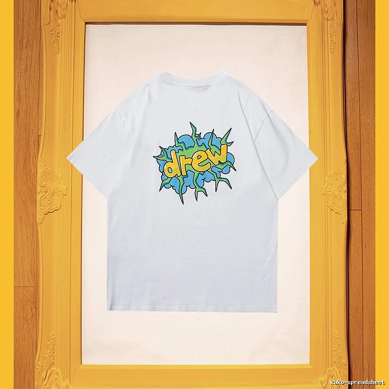 DREW Explosion Print Street Style White T-Shirt