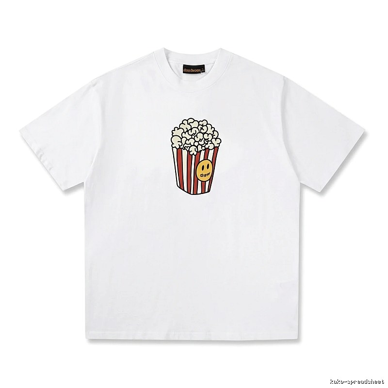 DREW Popcorn Print White T-shirt