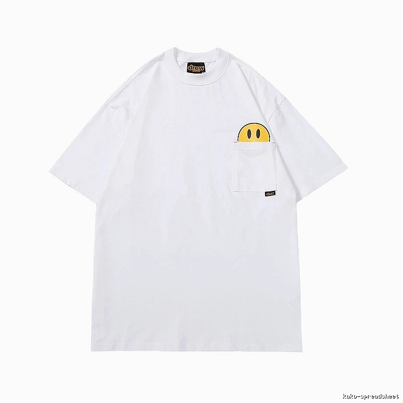 DREW Smiley Face Series Street Style White T-Shirt