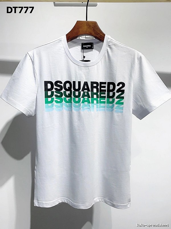 DSQUARED2 Gradient Letter Trendy Brand White T-Shirt
