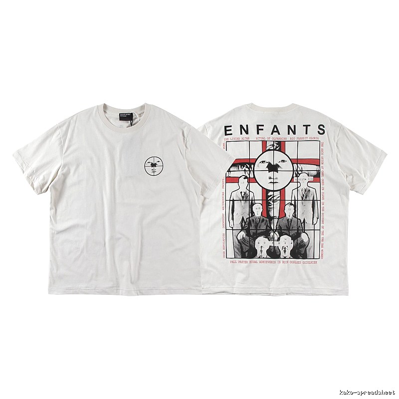 ERD Portrait Print High Street Style Off-white T-shirt